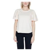 JACQUELINE de YONG Sommar T-shirt 100% Bomull White, Dam