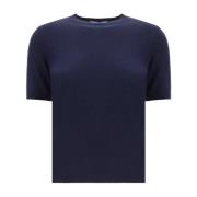 Max Mara Kashmir Siden Crew Neck Tröja Blue, Dam