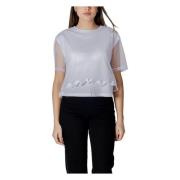 Armani Exchange Vit Bomull T-shirt för Kvinnor White, Dam