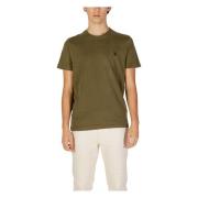 U.S. Polo Assn. Brun Bomull Crew Neck T-shirt Brown, Herr