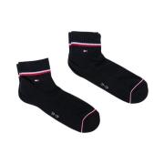 Tommy Hilfiger Herr Svarta Ankelsockor 2Pack Black, Herr