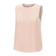 Theory Silk Georgette Rosa Topp Pink, Dam