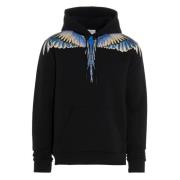 Marcelo Burlon Logo Wings Sweatshirts & Hoodies Black, Herr