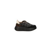 Wonders Sneakers i mocka och tyg Svart Black, Dam