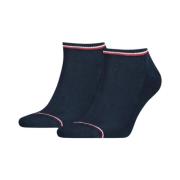 Tommy Hilfiger Blå Low Cut Strumpor 2Pack Blue, Herr