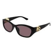 Gucci Svart Cat Eye Solglasögon Black, Unisex