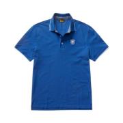 Blauer Bomull Polo Tröja Blue, Herr