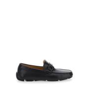 Salvatore Ferragamo Svarta platta skor Byaite Pelle Black, Herr