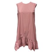 Essentiel Antwerp Ruffle Mini Klänning med Rynkade Detaljer Pink, Dam