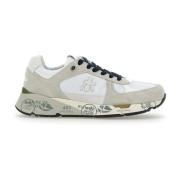 Premiata Vita Mockasneakers med Nyloninsatser White, Herr