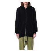 Rick Owens Svart Stickat Hoodie Aw24 Löst Passform Black, Herr