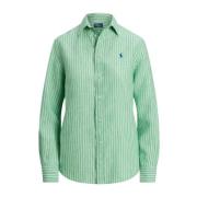 Polo Ralph Lauren Ren Linne Stilfull Kollektion Green, Dam