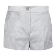 PINKO Glittrande Shorts Gray, Dam