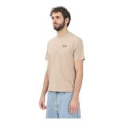 Emporio Armani EA7 Beige T-shirt med korta ärmar för män Beige, Herr