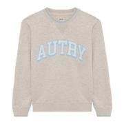 Autry Grå Sweatshirt Ss25 Avslappnad Grafisk Print Gray, Herr