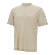 Emporio Armani Maxi Logo Beige T-shirt Beige, Herr