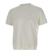 Herno Vit Bomull Crew Neck T-shirt White, Herr