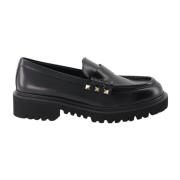 Valentino Garavani Rockstud Slip-On Moccasins Black, Dam