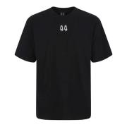 44 Label Group Svart Crew Neck Logo Print T-shirt Black, Herr