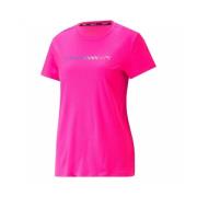 PUMA Stilig polyester T-shirt för löpare Pink, Dam