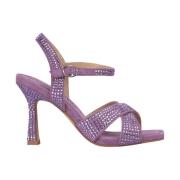 ALMA EN PENA Rhinestone sandal Purple, Dam