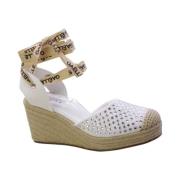 Gaëlle Paris Vita tyg espadriller med strass White, Dam