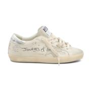 Golden Goose Stiliga läderstjärnsneakers Beige, Dam