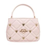 Love Moschino Ros Mini Väska med Studs Pink, Dam