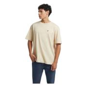 Guess Oversized Jersey T-shirt i Ekologisk Bomull Beige, Herr