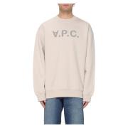 A.P.C. Mysig Fleecejacka till Fantastiskt Värde Beige, Herr