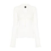 PINKO Vit T-shirt Stil Bianco Ss25 White, Dam