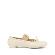 MM6 Maison Margiela Beige Ballerina Flats för Kvinnor Beige, Dam