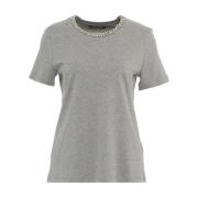 Max Mara Grå Strassdetalj T-shirt Gray, Dam