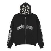 Octopus Lucha Libre Zip Hoodie Black, Herr