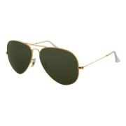 Ray-Ban Aviator Large Metal II Solglasögon Guld/Grön Yellow, Unisex