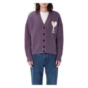 Ami Paris Off-White ADC Cardigan Purple, Dam