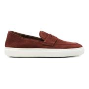 Fratelli Rossetti Läder Penny Loafers, Tillverkad i Italien Red, Herr