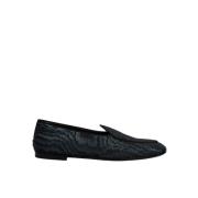 Dolce & Gabbana Blå & Svart Slip-On Loafers Blue, Herr