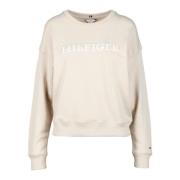 Tommy Hilfiger Bomullströja - Modell: Felpa Beige, Dam