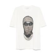 IH NOM UH NIT Vit Logotyp Tryck Crew Neck T-shirt White, Herr