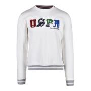 U.S. Polo Assn. Bomull-Polyester Tröja White, Herr