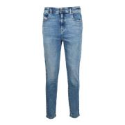 Diesel Stiliga Jeans med Bomullsblandning Blue, Dam