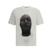 IH NOM UH NIT Svart Mask Grafisk Konst T-shirt White, Herr