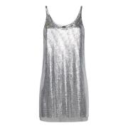 Paco Rabanne Silver Pixel Mesh Topwear Gray, Dam