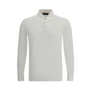 Moorer Stilig Polo Skjorta med Ribbad Krage White, Herr