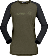 Norrøna Women's Fjørå Equaliser Lightweight Long Sleeve Olive Night