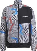 Adidas Men's Terrex Trail Running Printed Wind Jacket White/Black