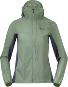 Bergans Women's Rabot Light Windbreaker Jacket Jade Green/Orion Blue