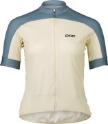 POC Women's Essential Road Logo Jersey Okenite Off-White/Calcite Blue