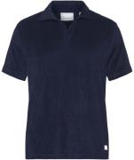 Knowledge Cotton Apparel Men's Loose Terry Polo Night Sky